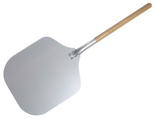 Aluminum pizza shovel. wooden handle head: 35x30,5cm, wooden handle 43 cm